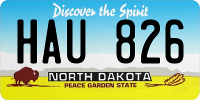 ND license plate HAU826