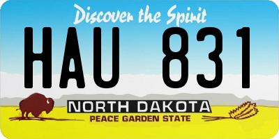 ND license plate HAU831