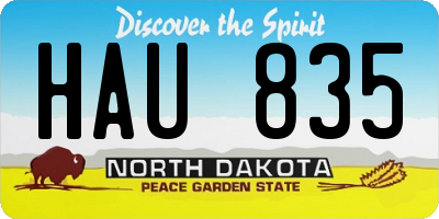 ND license plate HAU835