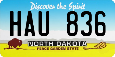 ND license plate HAU836
