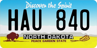 ND license plate HAU840
