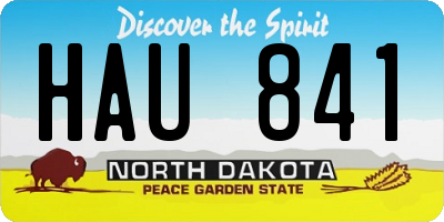 ND license plate HAU841