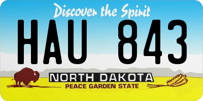 ND license plate HAU843