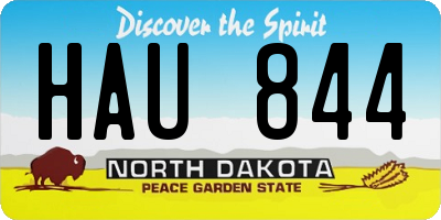 ND license plate HAU844