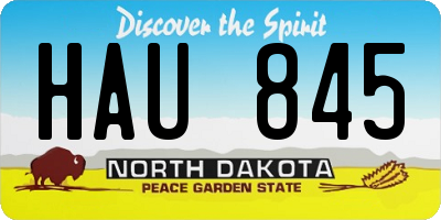 ND license plate HAU845