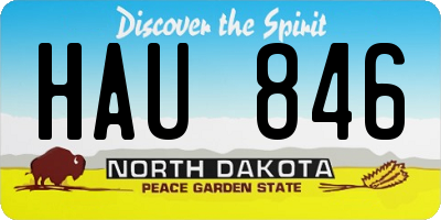 ND license plate HAU846