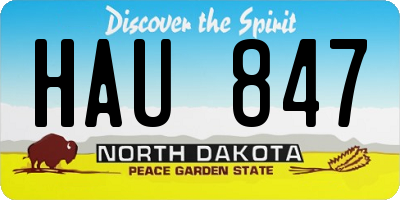 ND license plate HAU847