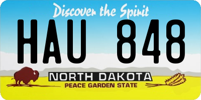 ND license plate HAU848