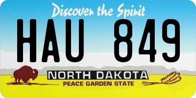 ND license plate HAU849