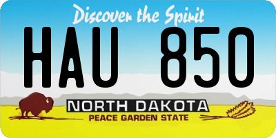 ND license plate HAU850
