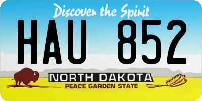 ND license plate HAU852
