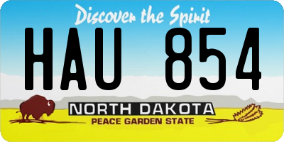 ND license plate HAU854
