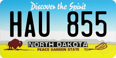 ND license plate HAU855