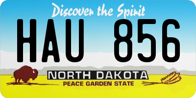 ND license plate HAU856