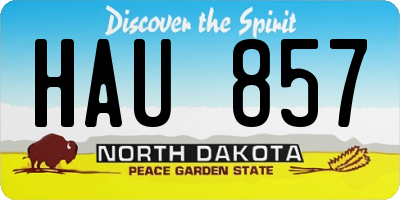 ND license plate HAU857