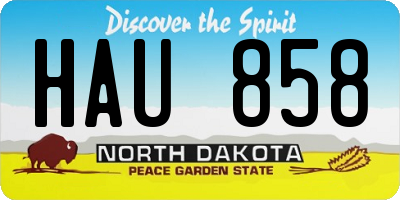 ND license plate HAU858