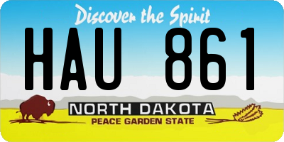 ND license plate HAU861