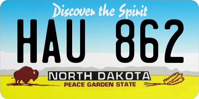 ND license plate HAU862