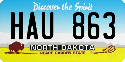ND license plate HAU863