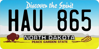 ND license plate HAU865