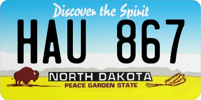 ND license plate HAU867
