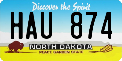 ND license plate HAU874