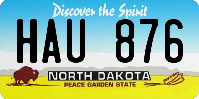 ND license plate HAU876