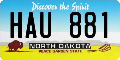 ND license plate HAU881