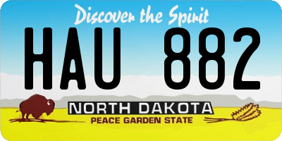 ND license plate HAU882