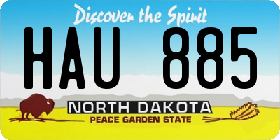 ND license plate HAU885