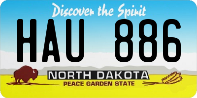 ND license plate HAU886