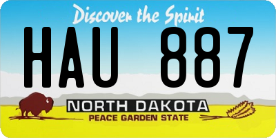 ND license plate HAU887