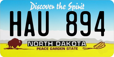 ND license plate HAU894