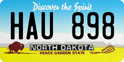ND license plate HAU898