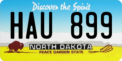 ND license plate HAU899