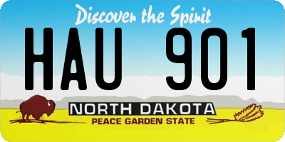ND license plate HAU901
