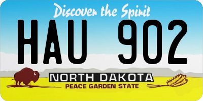 ND license plate HAU902