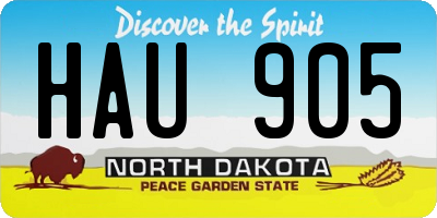 ND license plate HAU905