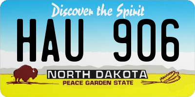 ND license plate HAU906