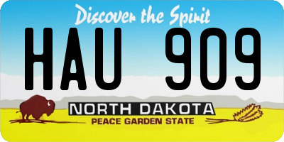 ND license plate HAU909