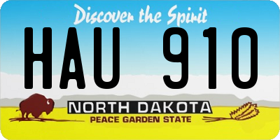 ND license plate HAU910