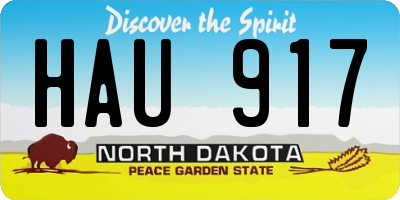 ND license plate HAU917