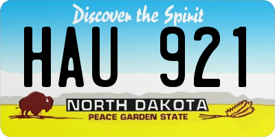 ND license plate HAU921