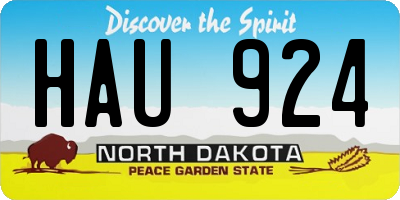 ND license plate HAU924