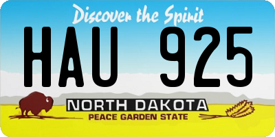 ND license plate HAU925