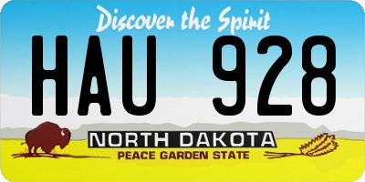 ND license plate HAU928