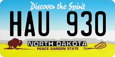 ND license plate HAU930