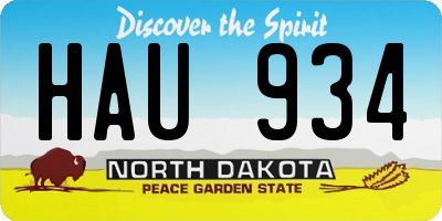 ND license plate HAU934