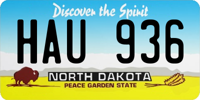 ND license plate HAU936