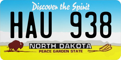 ND license plate HAU938